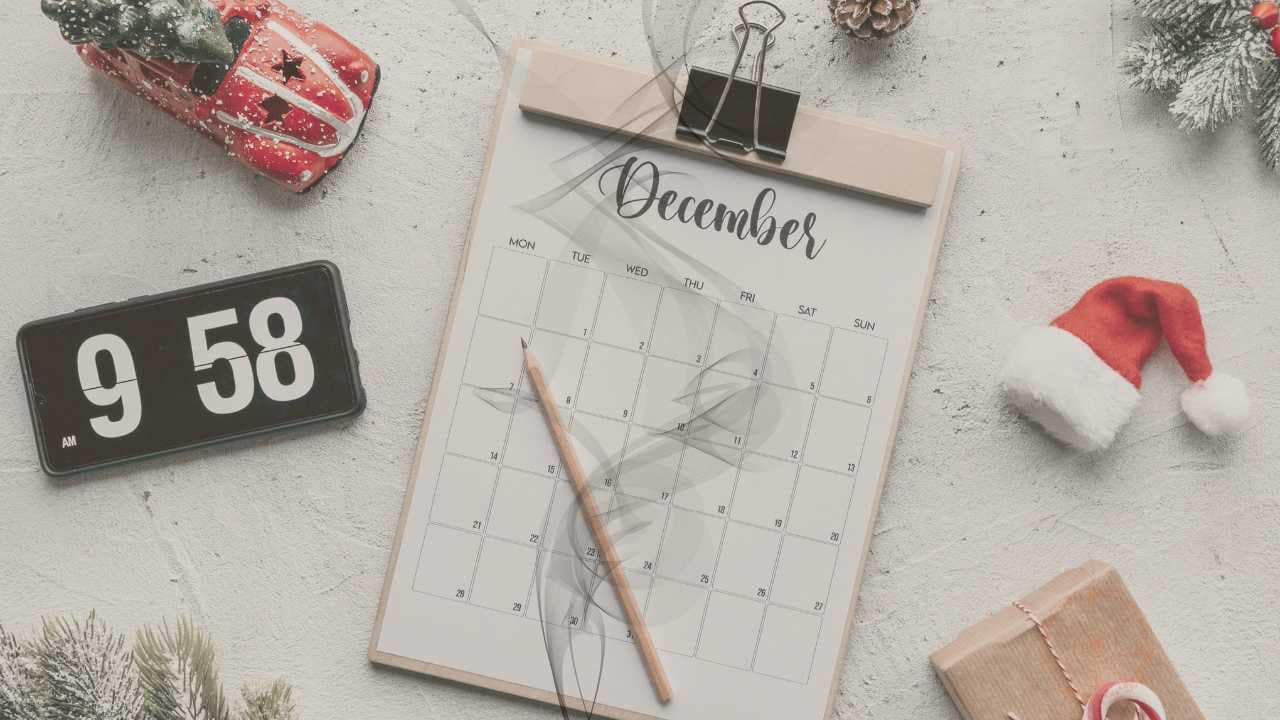 Rauhnächte Plan kalender im Dezember
